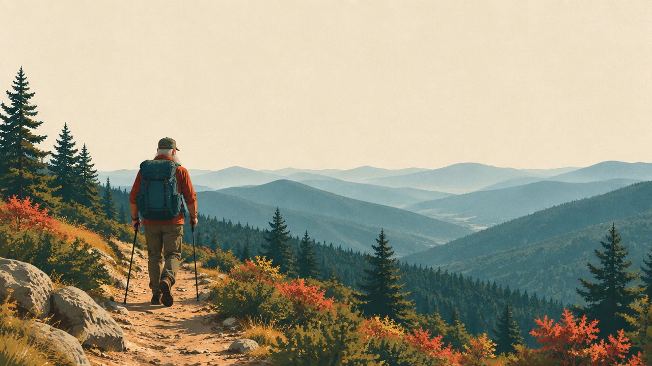 Illustration zur Meldung: 359 Tage, 71 Stürze, 91 Jahre: Grey Beard ist wieder der älteste Mensch, der den ganzen Appalachian Trail gelaufen ist
