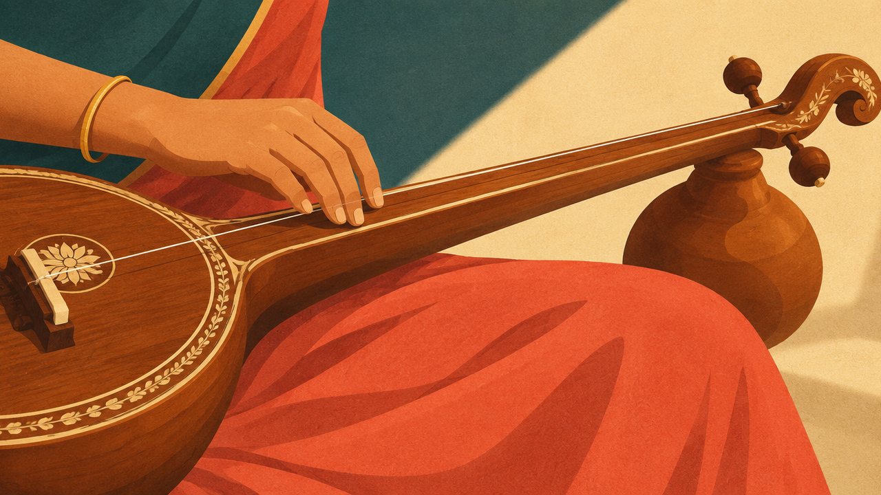 Illustration zur Meldung: Eine blinde Sängerin aus Kerala hat Indiens Nationalen Filmpreis gewonnen