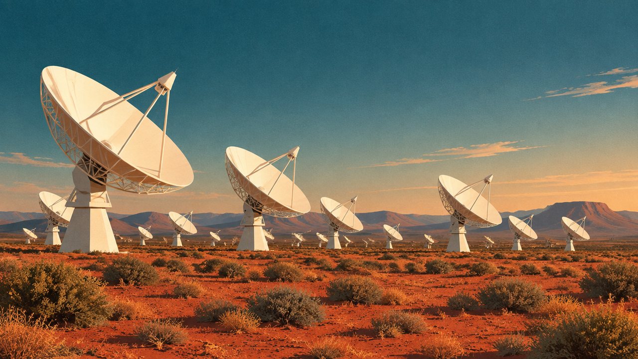 Illustration zur Meldung: Erstmals hat ein Radioteleskop Signale aufgefangen, die eindeutig von einem Planeten bei einem fremden Stern kommen