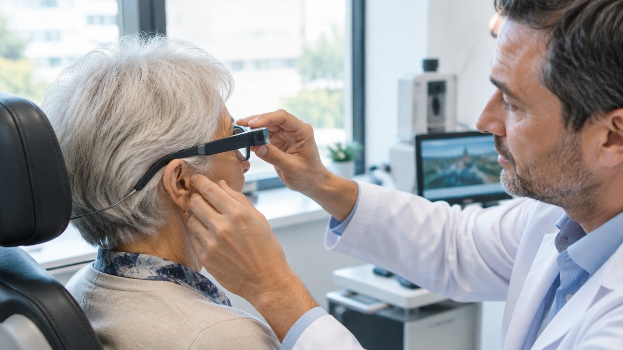 Bild zur Meldung: Lübeck: Erste Patientin bekommt den zugelassenen Netzhautchip PRIMA – sie soll wieder lesen lernen