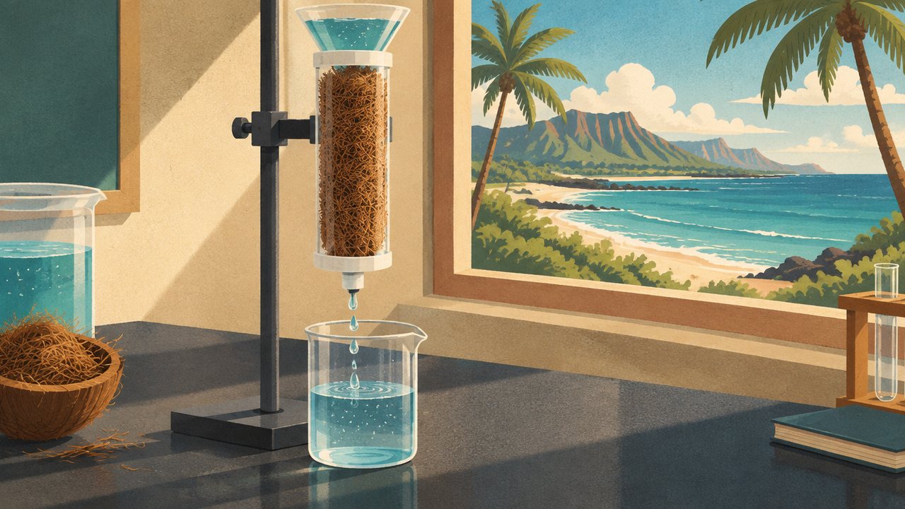 Illustration zur Meldung: Eine Schülerin aus Hawaii hat Pilze auf Kokosnussschalen gefunden, die Plastik und Sonnencreme zersetzen können