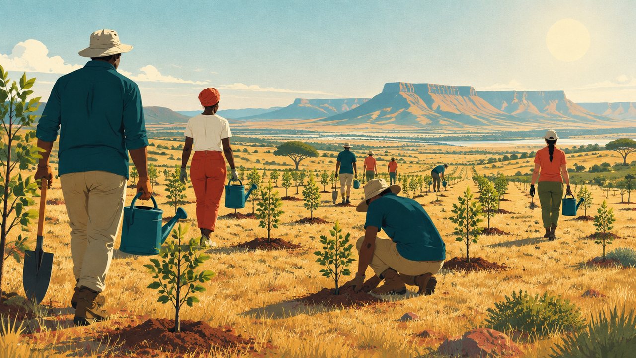 Illustration zur Meldung: Südafrika will am 24. September zehn Millionen Bäume an einem einzigen Tag pflanzen